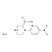 1-(5-Nitro-pyridin-2-yl)-piperazine-2-carboxylic acid hydrochloride