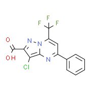 3-Chloro-5-phenyl-7-(trifluoromethyl)pyrazolo-[1,5-a]pyrimidine-2-carboxylic acid
