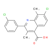 7-Chloro-2-(3-chlorophenyl)-3,8-dimethylquinoline-4-carboxylic acid