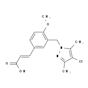 (2E)-3-{3-[(4-Chloro-3,5-dimethyl-1H-pyrazol-1-yl)methyl]-4-methoxyphenyl}acrylic acid