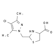 2-[(4-Chloro-3,5-dimethyl-1H-pyrazol-1-yl)methyl]-1,3-thiazolidine-4-carboxylic acid