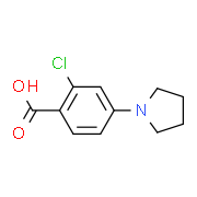 2-Chloro-4-(1-pyrrolidinyl)benzenecarboxylic acid