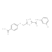 4-[(5-{[(3-Chlorophenyl)amino]carbonyl}-1,3,4-thiadiazol-2-yl)methoxy]benzoic acid