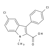 5-Chloro-3-(4-chlorophenyl)-1-methyl-1H-indole-2-carboxylic acid