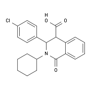 3-(4-Chlorophenyl)-2-cyclohexyl-1-oxo-1,2,3,4-tetrahydro-4-isoquinolinecarboxylic acid