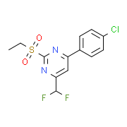 4-(4-Chlorophenyl)-6-(difluoromethyl)-2-(ethylsulfonyl)pyrimidine