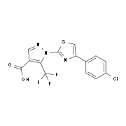 1-[4-(4-Chlorophenyl)-1,3-thiazol-2-yl]-5-(trifluoromethyl)-1H-pyrazole-4-carboxylic acid