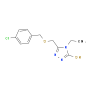 5-{[(4-Chlorobenzyl)sulfanyl]methyl}-4-ethyl-4H-1,2,4-triazol-3-ylhydrosulfide