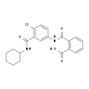 2-({4-Chloro-3-[(cyclohexylamino)carbonyl]-anilino}carbonyl)benzoic acid