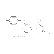 N-(4-Chlorophenyl)-4-(3,5-dimethyl-1H-pyrazol-1-yl)-6-hydrazino-1,3,5-triazin-2-amine