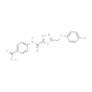 4-[({5-[(4-Chlorophenoxy)methyl]-1,3,4-thiadiazol-2-yl}carbonyl)amino]benzoic acid