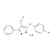 5-[(4-Chlorophenyl)sulfanyl]-1-methyl-3-phenyl-1H-pyrazole-4-carbaldehyde