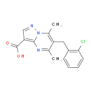 6-(2-Chlorobenzyl)-5,7-dimethylpyrazolo-[1,5-a]pyrimidine-3-carboxylic acid