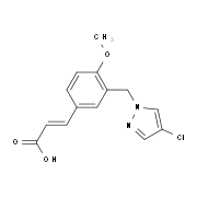 (2E)-3-{3-[(4-Chloro-1H-pyrazol-1-yl)methyl]-4-methoxyphenyl}acrylic acid