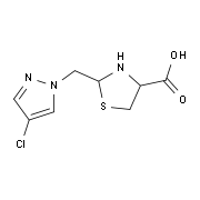 2-[(4-Chloro-1H-pyrazol-1-yl)methyl]-1,3-thiazolidine-4-carboxylic acid