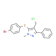 4-Bromophenyl 4-(chloromethyl)-1-methyl-3-phenyl-1H-pyrazol-5-yl sulfide