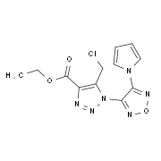 Ethyl 5-(chloromethyl)-1-[4-(1H-pyrrol-1-yl)-1,2,5-oxadiazol-3-yl]-1H-1,2,3-triazole-4-carboxylate