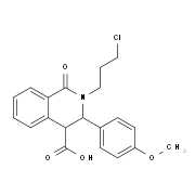 2-(3-Chloropropyl)-3-(4-methoxyphenyl)-1-oxo-1,2,3,4-tetrahydro-4-isoquinolinecarboxylic acid