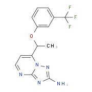 7-{1-[3-(Trifluoromethyl)phenoxy]ethyl}[1,2,4]triazolo[1,5-a]pyrimidin-2-amine
