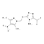 3-(Difluoromethyl)-5-{[(3,5-dimethyl-4-nitro-1H-pyrazol-1-yl)methyl]thio}-4H-1,2,4-triazol-4-amine
