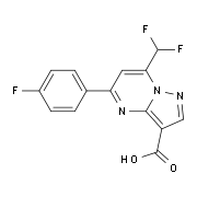 7-(Difluoromethyl)-5-(4-fluorophenyl)pyrazolo-[1,5-a]pyrimidine-3-carboxylic acid