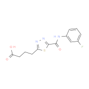 4-(5-{[(3-Fluorophenyl)amino]carbonyl}-1,3,4-thiadiazol-2-yl)butanoic acid