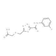 {[(5-{[(3-Fluorophenyl)amino]carbonyl}-1,3,4-thiadiazol-2-yl)methyl]thio}acetic acid