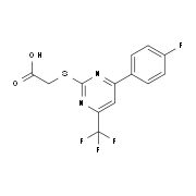 {[4-(4-Fluorophenyl)-6-(trifluoromethyl)pyrimidin-2-yl]thio}acetic acid