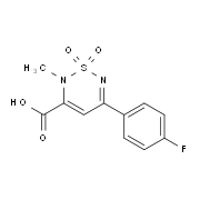 5-(4-Fluorophenyl)-2-methyl-2H-1,2,6-thiadiazine-3-carboxylic acid 1,1-dioxide