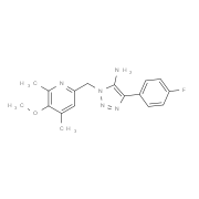 4-(4-Fluorophenyl)-1-[(5-methoxy-4,6-dimethyl-pyridin-2-yl)methyl]-1H-1,2,3-triazol-5-amine