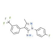 1-(4-Fluorophenyl)-3-methyl-4-[3-(trifluoromethyl)phenyl]-1H-pyrazol-5-amine