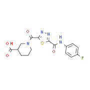 1-[(5-{[(4-Fluorophenyl)amino]carbonyl}-1,3,4-thiadiazol-2-yl)carbonyl]piperidine-3-carboxylic acid