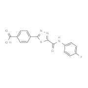 4-(5-{[(4-Fluorophenyl)amino]carbonyl}-1,3,4-thiadiazol-2-yl)benzoic acid