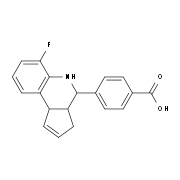 4-(6-Fluoro-3a,4,5,9b-tetrahydro-3H-cyclopenta-[c]quinolin-4-yl)-benzoic acid