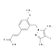 (2E)-3-{3-[(4-Iodo-3,5-dimethyl-1H-pyrazol-1-yl)-methyl]-4-methoxyphenyl}acrylic acid