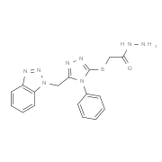 2-{[5-(1H-1,2,3-Benzotriazol-1-ylmethyl)-4-phenyl-4H-1,2,4-triazol-3-yl]thio}acetohydrazide