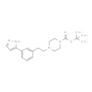 tert-Butyl 4-[3-(1H-pyrazol-5-yl)phenethyl]tetrahydro-1(2H)-pyrazinecarboxylate