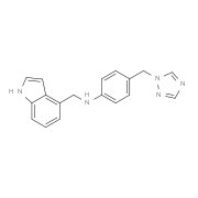 N-(1H-Indol-4-ylmethyl)-N-[4-(1H-1,2,4-triazol-1-ylmethyl)phenyl]amine
