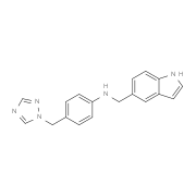 N-(1H-Indol-5-ylmethyl)-N-[4-(1H-1,2,4-triazol-1-ylmethyl)phenyl]amine