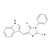(5E)-5-(1H-Indol-3-ylmethylene)-2-mercapto-3-phenyl-3,5-dihydro-4H-imidazol-4-one