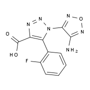 1-(4-Amino-1,2,5-oxadiazol-3-yl)-5-(fluorophenyl)-1H-1,2,3-triazole-4-carboxylic acid