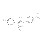 4-[5-Amino-4-(4-chlorophenyl)-3-methyl-1H-pyrazol-1-yl]benzoic acid