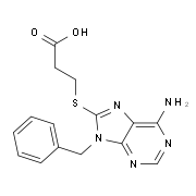 3-[(6-Amino-9-benzyl-9H-purin-8-yl)thio]-propanoic acid