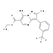 Ethyl 7-amino-2-methyl-3-[3-(trifluoromethyl)phenyl]pyrazolo[1,5-a]pyrimidine-6-carboxylate