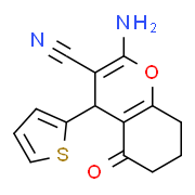 2-Amino-5-oxo-4-(2-thienyl)-5,6,7,8-tetrahydro-4H-chromene-3-carbonitrile