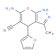 6-Amino-4-furan-2-yl-3-methyl-1,4-dihydro-pyrano-[2,3-c]pyrazole-5-carbonitrile