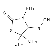 3-Amino-4-(hydroxyamino)-5,5-dimethyl-1,3-thiazolidine-2-thione