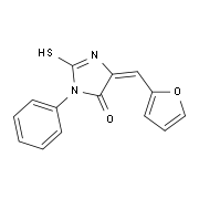 (5E)-5-(2-Furylmethylene)-2-mercapto-3-phenyl-3,5-dihydro-4H-imidazol-4-one