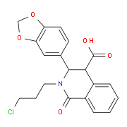 3-(1,3-Benzodioxol-5-yl)-2-(3-chloropropyl)-1-oxo-1,2,3,4-tetrahydro-4-isoquinolinecarboxylic acid