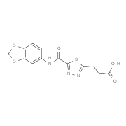 3-{5-[(1,3-Benzodioxol-5-ylamino)carbonyl]-1,3,4-thiadiazol-2-yl}propanoic acid